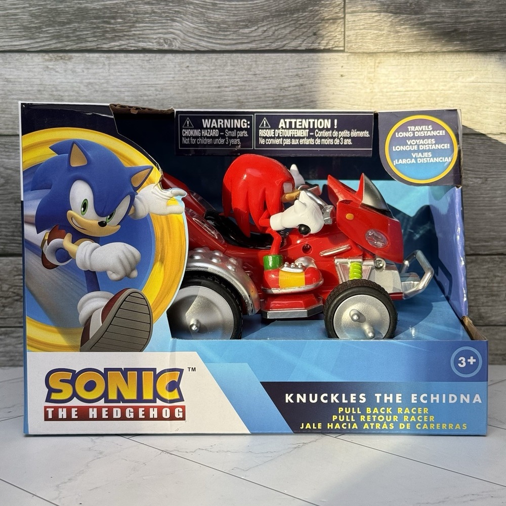 Sonic Sega All-Stars Racing Knuckles The Echidna Pull Back Racer Car 5.25" NEW